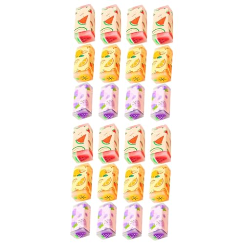 BESTonZON 2 Sätze Früchte Radiergummi Briefpapier Schreibwaren Für Fruchtgummi Radiergummi Radiergummis Löschbar Waschbar Spaß Cracker Schulzubehör Schülerbedarf 12 Stück * 2 von BESTonZON