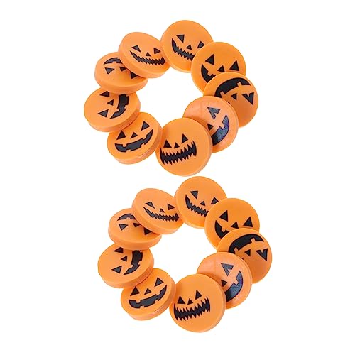 BESTonZON 2 Sätze Kürbis Radiergummi Halloween Heeloween Candy Crapper Susigkeite Kindergäuer Mini-radierer Masse Schulbedarf Verschiedene Neuartige Radiergummis Orange 18 Stück * 2 von BESTonZON