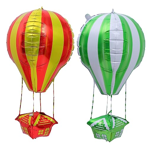 BESTonZON 2 Stk Ballon raumdeko balloons dekoration party balons party accessoires Bühnendekoration heiße Luft Fallschirm Spielzeug schmetterling party dekorationen Aluminiumfolie Green von BESTonZON