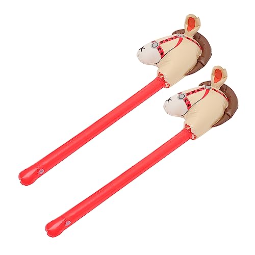 BESTonZON 2 Stk Gastgeschenke Für Sportveranstaltungen Aufblasbarer Stabballon Zubehör Für Sportjubel Tierballons Aufblasbare Pvc-sticks Fußballballons Aufblasbare Stöcke Donnerstangen Brown von BESTonZON