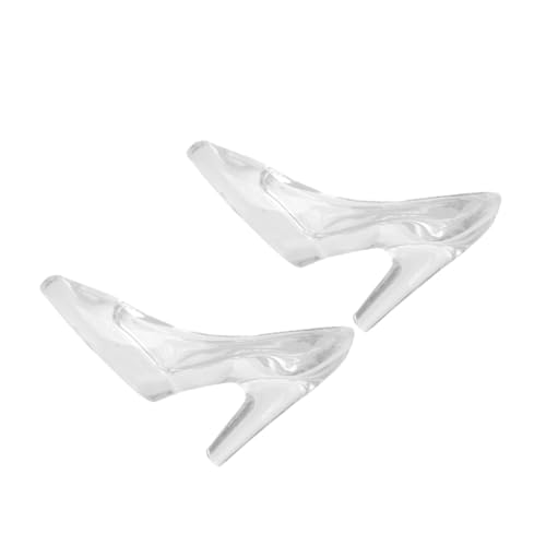 BESTonZON 2 Stücke Acryl High Heel Charms Schuhe Ornamente für Hochzeit Decor Party Verzierungen Acryl Pantoffel Statue von BESTonZON