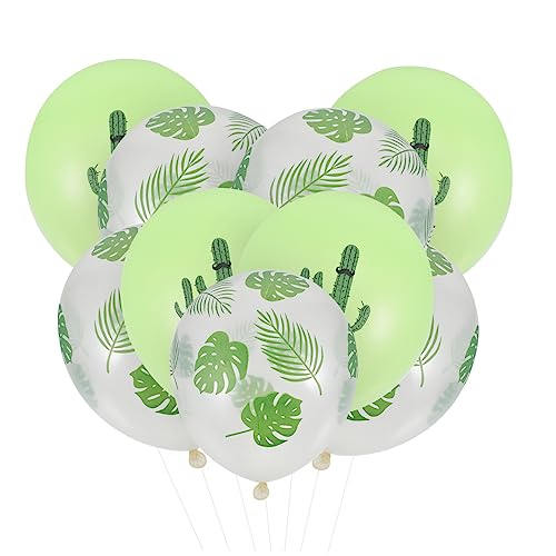 BESTonZON 20 Stk Schildkrötenblatt-ballon Aloha Tropische Luau-partygeschenke Klarer Ballon Transparente Luftballons Mexikanische Fiesta-partyballons Luftballons Pflanzen Green Emulsion von BESTonZON