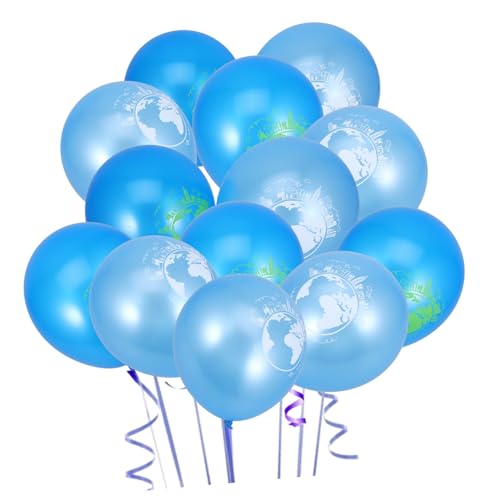 BESTonZON 20 Stück 12 Ballons Bedrucken Klarer Ballon Hochzeitsballons Ballon Der Erdkugel Gefälschte Luftballons Transparente Luftballons Dekorative Luftballons Schulluftballons von BESTonZON