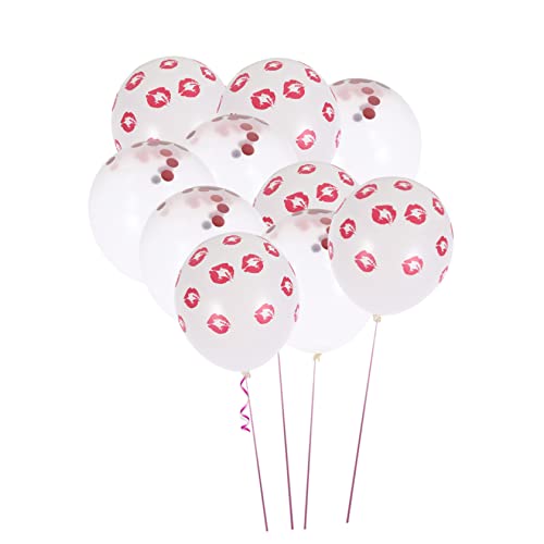 BESTonZON 20-teiliges Set Lip Latexballon Ballons Zur Verlobungsfeier Gedenkballons Konfetti-luftballons Zur Hochzeit Luftballons Für Mädchenpartys Dekorativer Luftballon Emulsion von BESTonZON