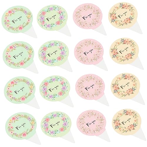 BESTonZON 200st Runder Torteneinsatz Süße Cupcake Topper Dekorative Sträußeinlagen Cupcake Topper Zum Geburtstag Cupcake-topper Für Hochzeiten Party-kuchen-dekor Hochzeitstorte-dekor Papier von BESTonZON