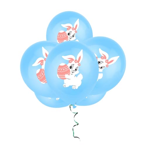 BESTonZON 20St Kaninchen-Latexballon Blase Konfetti festlicher Ballon leichte Luftballons ostern luftballons easter decoration Hasenballons Ballons dekorieren Emulsion Blue von BESTonZON