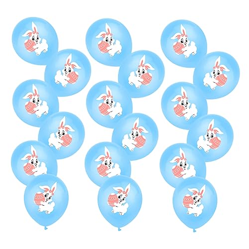 BESTonZON 20St Kaninchen-Latexballon tierische Folienballons Blase ostern luftballons easter decoration fröhliche osterluftballons osterszene dekoration luftballons Emulsion Blue von BESTonZON