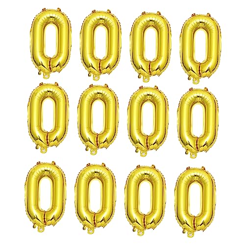 BESTonZON 20St Kettenfolienballons riesige Verbindungsballons Helium-Mylar-Digitalballons hochzeitsdeko hochzeits dekoration balons Party-Ballon-Dekor Geburtstagsballon Aluminiumfolie Golden von BESTonZON