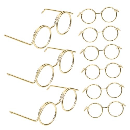 BESTonZON 20St Mini-Brillengestell Puppe verkleiden Sich Brillen Puppenbrillengestell puppenkleidung Puppen Kleidung Sonnenbrille puppenaugen Brillengestell für Puppe winzige Gläser Metall von BESTonZON