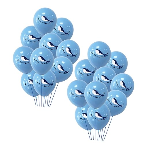 BESTonZON 20st Ballon Marineparty Partyschmuck Gastgeschenke Für Wale Hai-thema Emulsion Blue von BESTonZON