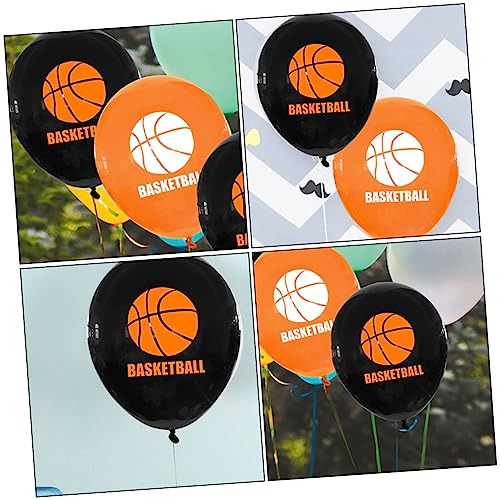 BESTonZON 20st Ballonanzug Gedenkballons Basketball-dekor Zubehör Für Basketballpartys Basketball-party Luftballons Zum Thema Basketball Orange Luftballons Basketball-ballons Emulsion von BESTonZON