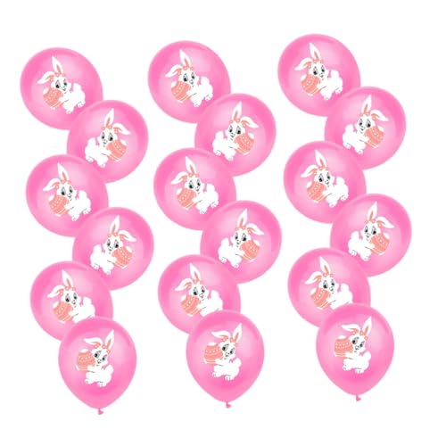 BESTonZON 20st Kaninchen-latexballon Neon Konfetti Blase Luftballons Für Die Osterparty Aufblasgerät Latexballons Zum Thema Ostern Partyballons Hasenballons Emulsion Rosa von BESTonZON