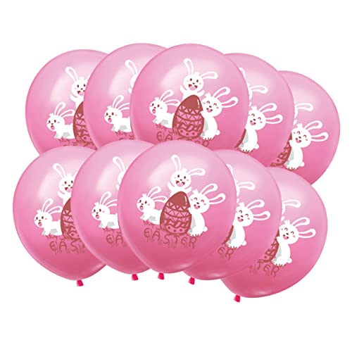 BESTonZON 20st Osterballons Luftballons Für Kinderpartys Folienballons Kaninchendekorationen Für Zu Hause Hasenballon Blase Aufblasbarer Ballon Hase Ballon Ballons Mit Kaninchendruck Rosa von BESTonZON