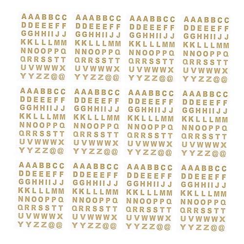 BESTonZON 25 Blätter Alphabet-Aufkleber Buchstabenaufkleber aus Vinyl Aufkleber mit goldenen Buchstaben Scrapbooking Sticker Scrapbook Stickers transparenter Aufkleber Heißprägeaufkleber von BESTonZON