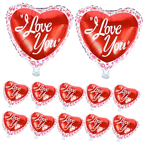 BESTonZON 25St Liebe Ballon Mylar-Geburtstagsballons Ballongirlande Ballonbogenband Folienballons Herz hochzeitsballons hochzeitsluftballons Rote Herzballons Luftballons aus Aluminiumfolie von BESTonZON