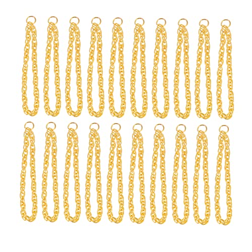 BESTonZON 25St Mini-Goldkette klobige Goldkette Kette Halsband Halskette Puppe Goldkette Puppenhalsketten Puppen Kleidung Puppen Klamotten Mini-Puppenkette Spielzeugkette Legierung Golden von BESTonZON