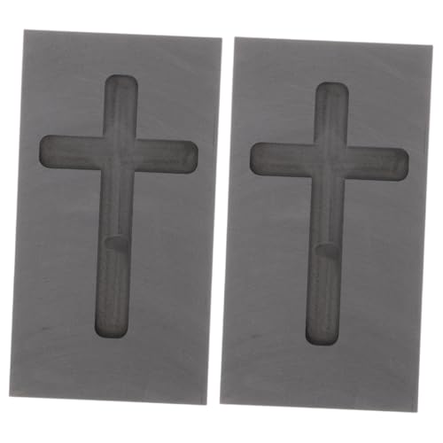 BESTonZON 2St Graphitgussblockform Graphitformen zum Gießen von Metall schmelzendes Gießwerkzeug Gussform aus Graphit Gießformen aus Metall für Schmuck schmelzende Metallform Black von BESTonZON