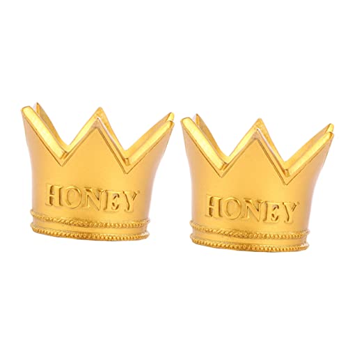 BESTonZON 2St Kuchendekorationsverzierungen Hochzeits-Cupcake-Topper Kronen für Kinder Prinzessin Krone hochzeitsdeko hochzeits dekoration Kuchenverzierung geburtstagstorte krone Harz Golden von BESTonZON