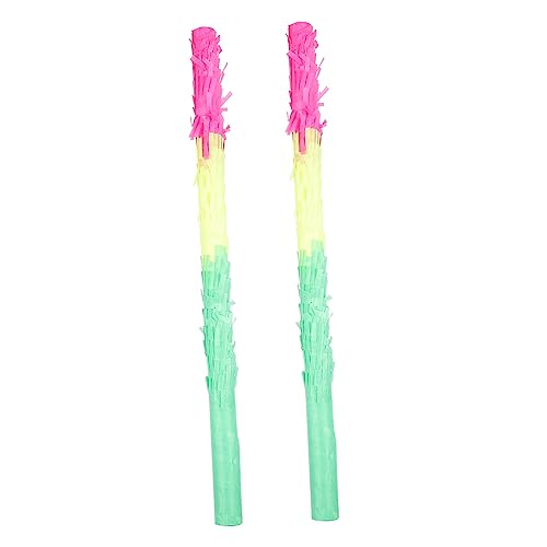 BESTonZON 2St Pinata-Spielzeugstock Sommerfestbevorzugung Geburtstagsparty-Spiel kinder mitgebsel kindergeburtstag party sachen Spielzubehör zum Geburtstag bunte Pinata-Sticks Papier von BESTonZON