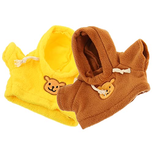 BESTonZON 2St Plüschpuppenkleidung Hoodie-Kleidung Bären ausgestopft tragen Zubehör für Babypuppen Puppen Kleidung für puppenkleidung Puppenzubehör für Mädchen Puppenkostüm für Stoff von BESTonZON