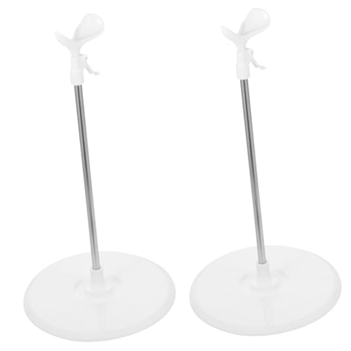 BESTonZON 2St Puppenständer Verstellbarer Figurenständer Puppen unterstützen Mini Puppenkleidform Figure Stand Verstellbarer Puppenhalter Puppenhalterungen Puppenhalter-Organizer Plastik von BESTonZON