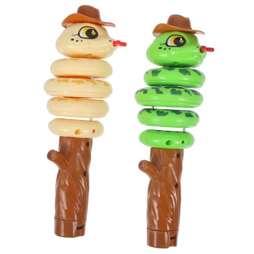 BESTonZON 2St Twisty Schlangenspielzeug Balance-Spielzeug Schlangen-Dekompressionsspielzeug Balance Spielzeug Langlebiges Spielzeug Pfeifspielzeug für Kinder schlangenförmige Pfeife Abs von BESTonZON