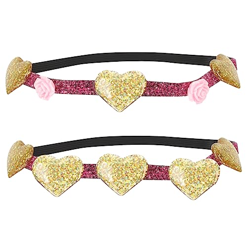 BESTonZON 2St valentinstag stirnband haar zubehör haircharm haaraccessoires Stirnbänder für Damen Rave-Accessoires Spa Haarband zarte Haarreifen zum Valentinstag Party-Kopfschmuck Harz von BESTonZON