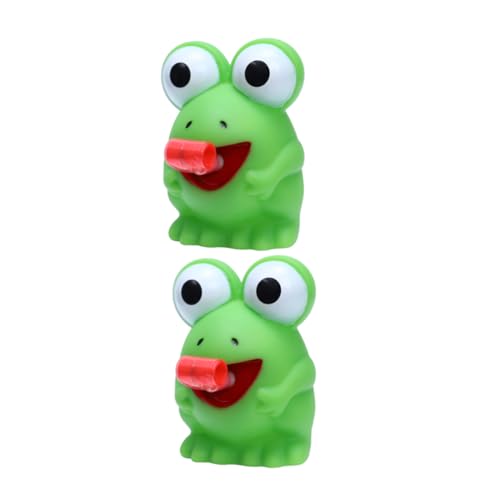 BESTonZON 2st Frosch-klangspielzeug Stressspielzeug Tierisches Quetschspielzeug Tierisches Spielzeug Quetschfroschspielzeug Frosch Spielzeug Dekompressionsspielzeug Green Plastik von BESTonZON