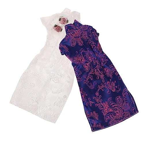 BESTonZON 2st Zubehör Für Cheongsam-Puppen Puppenkleidung Kleid Dekorative Puppenkleidung Addison Rae Puppe Kleidung Für Resistente Puppenkleidung Kleidung Für Mädchenpuppen Mini Stoff von BESTonZON