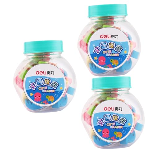 BESTonZON 3 Mini-Radierer erasers for kinder radiergummi cautsch Eraser für Kinder Radiergummi Bunt schreibwaren Cartoon-Radiergummi Radiergummi für Kinder schöner Radiergummi PVC von BESTonZON