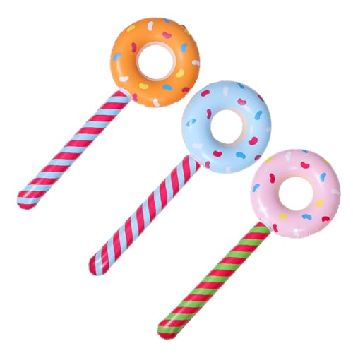 BESTonZON Aufblasbare Donut-lollis-stäbchen Geburtstagsdekoration Mit Süßigkeiten-motiven Lustige Aufblasbare Spielzeuge Für Jungen- Und Mädchenpartys von BESTonZON