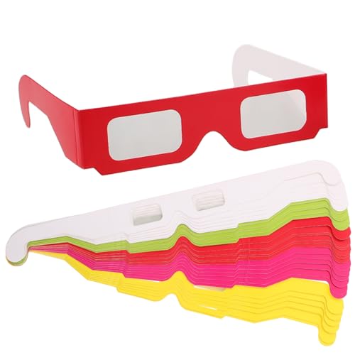 BESTonZON 30St Feuerwerksgläser D Brille Lichteffekte Brille Festival Brille Pappbrillen Spaßbrille Tischdekorationen leichtes Partyzubehör rote Filmbrille Heimkino-Brille für Papier von BESTonZON