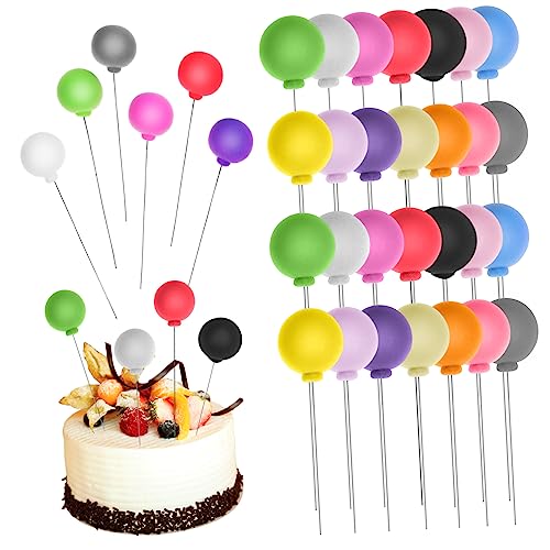 BESTonZON Schaumbälle für Kuchendekorationen 30 Stück Mini-ballon Bunt Bezaubernd für Geburtstag Hochzeit von BESTonZON