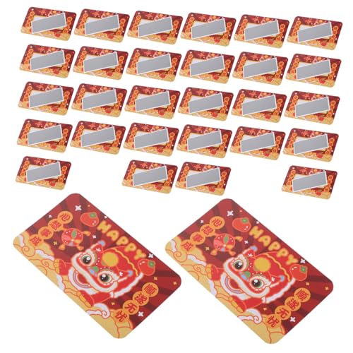 BESTonZON 30st Rubbellos-geschenkkarte Rubbelkarten Für Das Neue Jahr Chinesische Rubbelkarte Neujahrskarten Kratzen Sie Die Glückskarte Ab Silvester Spiele Chinesisches Element Rot Papier von BESTonZON