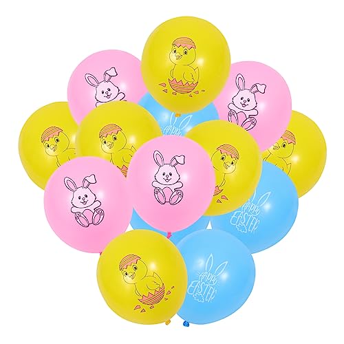 BESTonZON 36St Osterballons easter bunny ostern luftballons Ostern Dekoration für Party Dekoration Ostern Latexballons zum Thema Ostern Luftballons für die Osterparty Emulsion von BESTonZON