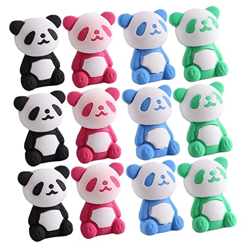 BESTonZON 36St Panda Radiergummi erasers for für kinder cute stationary Panda-Dekor Tiere für Kinder panda kuscheltier Tier Radiergummis für Kinder kleine Radiergummis von BESTonZON