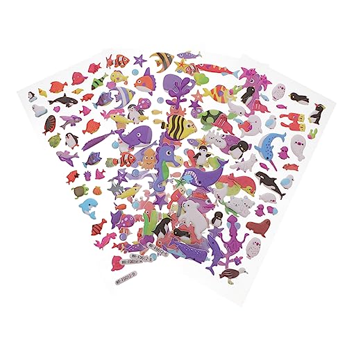 BESTonZON 3D Puffy Seetiere Aufkleber Für PVC Sticker Für Ocean Geburtstagsfeiern Bastelprojekte Und Scrapbooking Tierische Deko Für Kinderzimmer Und von BESTonZON