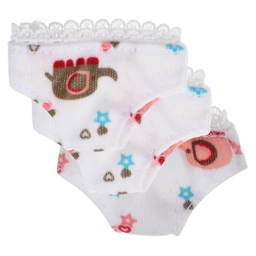 BESTonZON 3St -Shorts puppenkleidung Puppen Kleidung Puppen-Unterhosen-Accessoires Puppenunterwäsche kaufen Puppenunterhosen Puppenhöschen-Accessoire Puppe Unterhose Spielzeug Stoff von BESTonZON