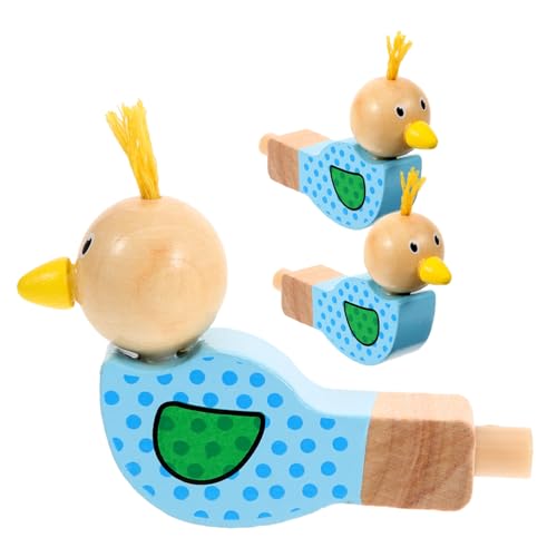 BESTonZON 3st Vogelpfeife Aus Holz Babyspielzeug Partyartikel Für Stielspielzeug Spielzeugpfeife Pfeifen Für Pfeife Pfeifenspielzeug Aus Holz Holzpfeifen Hölzern Blue von BESTonZON