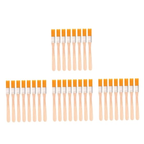 BESTonZON 4 Sätze Bürste Mit Holzgriff Pinsel Für Kunstmalerei Tapetenbürste Künstlerpinsel Ölpinsel Ölmalerei Lacke Malpinsel Chip-pinsel Kunstpinsel Farbflecken Bursh Nylon 8 Stück * 4 von BESTonZON