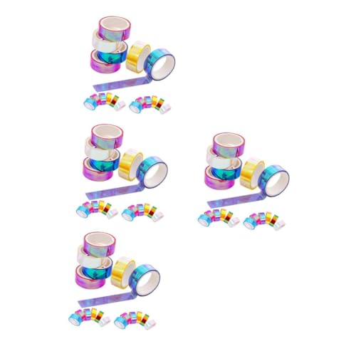 BESTonZON 4 Sätze Farbverlaufsband Dekoratives Washi-tape Tagebuch Washi Tape Beschreibbares Washi-tape Kreatives Klebeband Breites Klebeband Washi-tape Für Scrapbooking Pvc 18 Stück * 4 von BESTonZON