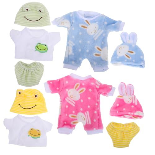 BESTonZON 4 Sets Puppen Outfits Bekleidung Wiedergeborene Puppe Wiedergeborene Puppen B Spielzeug Kleidung Babydolls Spielzeug Kleidung Für Hasen Spielzeug Pyjama von BESTonZON