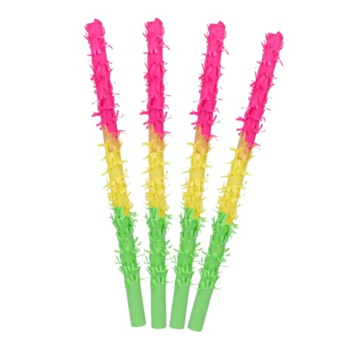 BESTonZON 4 Stück Piñata-Sticks Pinata-Stick für Kinder Geburtstagsfeier Piñata Pinata-Füller geburtstagsfeier deko kinder party spiele Pinata Brillenstütze Karnevalsfest-Requisite Papier von BESTonZON