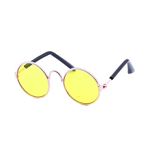 BESTonZON 4 Stück Puppe Dekor Gläser Haustierbrillen Modebrillen für Haustiere Hund kostüm Brille Haustier-Brillenspielzeug doll Sonnenbrille Haustier Brille kleine Farbbrille von BESTonZON