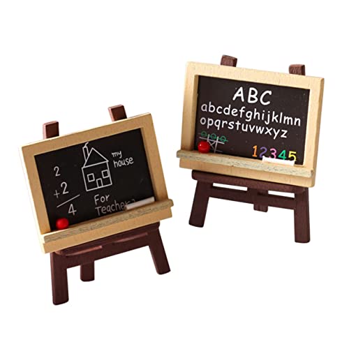 BESTonZON 4 Stück Puppenhaus Staffelei sicherheitsleine für Mini-Tafeln Staffelei Miniatur-Staffelei-Tafeldekor Miniatur-Tafel-Staffelei- Holz von BESTonZON