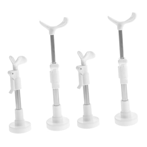 BESTonZON 4 Stück Puppenständer Actionfiguren Puppenhalter Steht Puppenhalter-Organizer Puppenregal Figure Stand puppenzubehör Stützständer für Puppen Puppengestelle Legierung Weiß von BESTonZON