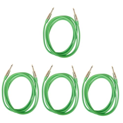 BESTonZON 4 Stück lichtleiterkabel optikalkabel speaker cables power cable Bausatz Drähte Professionelles Gitarrenkabel Patchkabel für E-Gitarre Mit Kunststoff ummantelter Kupferdraht Green von BESTonZON