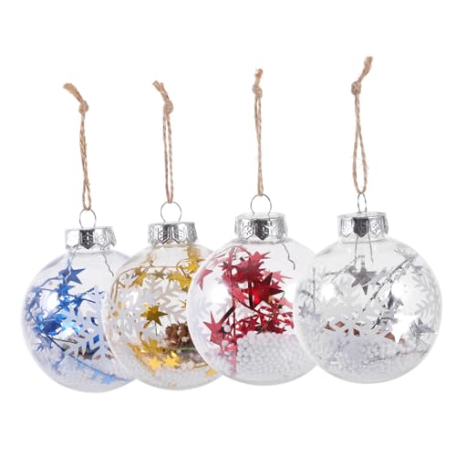 BESTonZON 4 Stücke Kleine Weihnachten Weihnachten Ornamente Große Rote Ornamente Weihnachten Ball Anhänger BESTonZON 4 Stücke Kleine Weihnachten Weihnachten Ornamente Große Rote Ornamente Weihnachten Ball Anhänger von BESTonZON