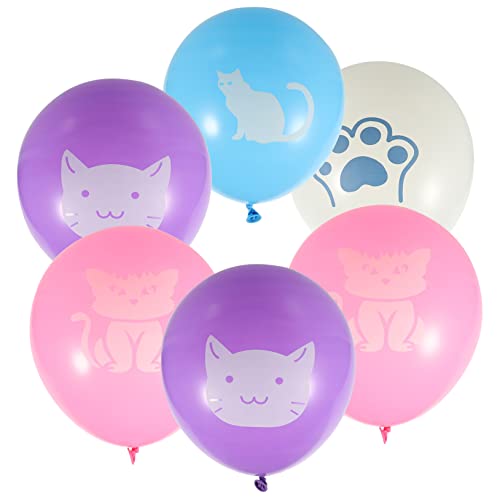 BESTonZON 40 Stück Katzenballons Für Babypartys Haushalts Geburtstagsballons Cartoon Partyballons Innenballons Geburtstagsballons Für Draußen Kuchendekorationen Partyzubehör Emulsion von BESTonZON