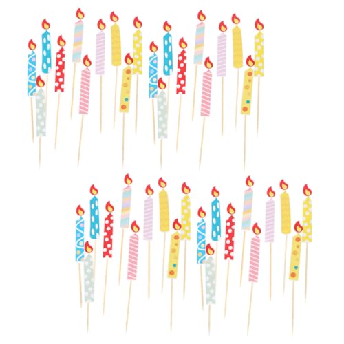 BESTonZON 40pcs Papier Kuchen Kerzen Requisiten Geburtstag Cupcake Dekorationen für Parteien Delicate Partei Liefert von BESTonZON